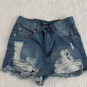 Casual High-Waisted Denim Shorts